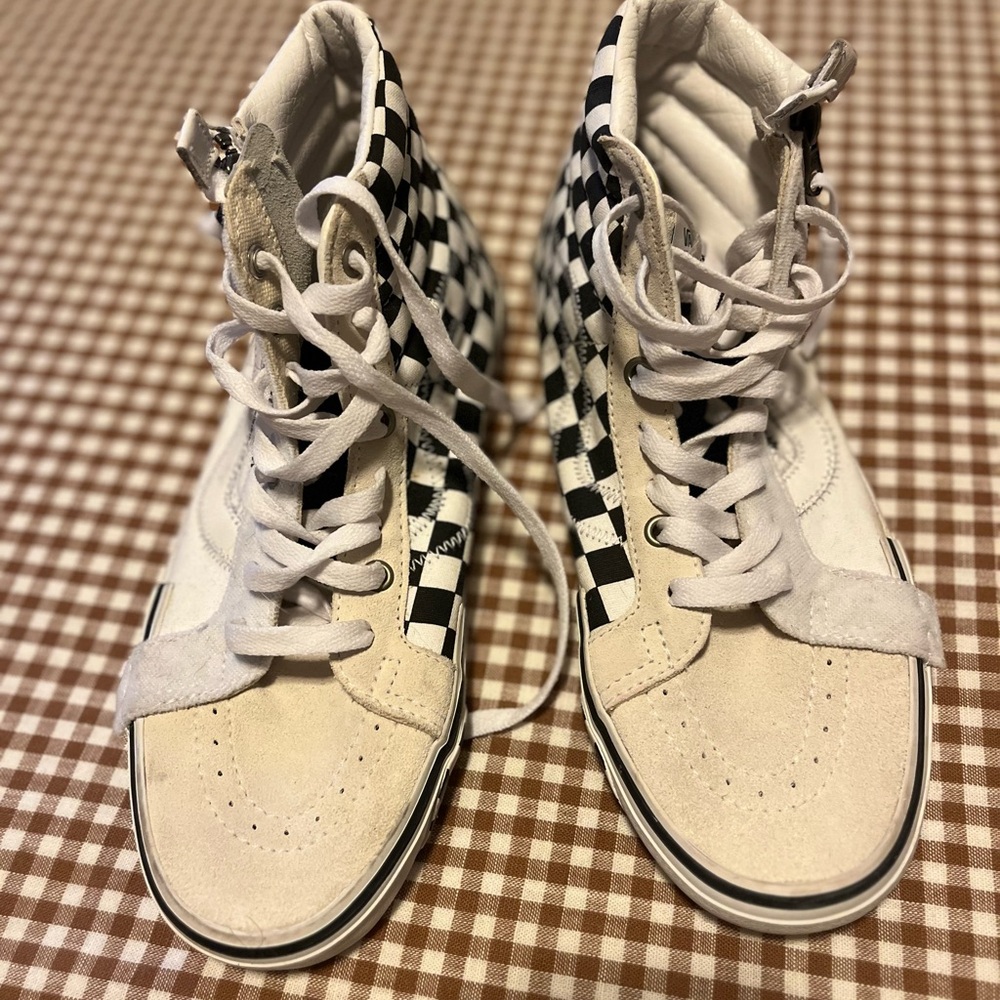 Vans High-Top Checkered Sneakers
